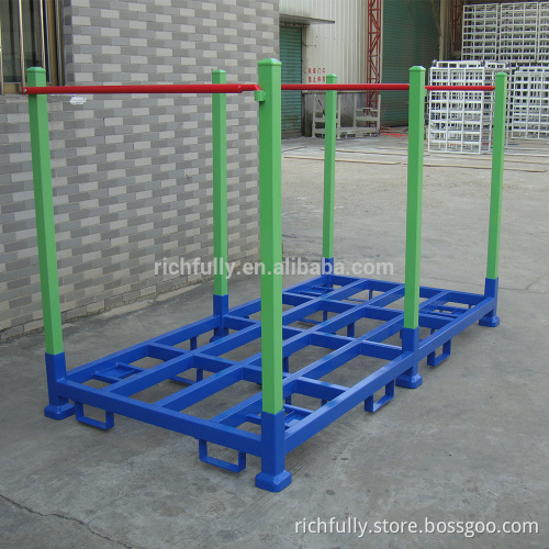 Heavy duty Long Stacking Iron Rack in Blue+Green+Red colors for long rugs or fabrics rolls